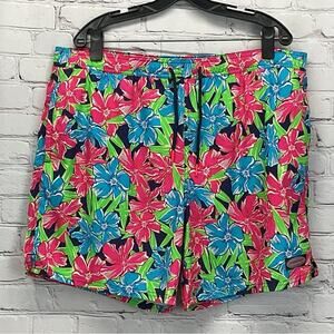 Vineyard Vines Chappy Swim Trunks Men's Size XL Tropical Floral Beach Cruise EUC